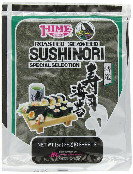 HIME: Sushinori Roasted Seaweed Sheets, 10 sheets