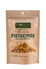 PRONUTZ: BBQ Seasoned Pistachios With Added Probiotics, 3 oz