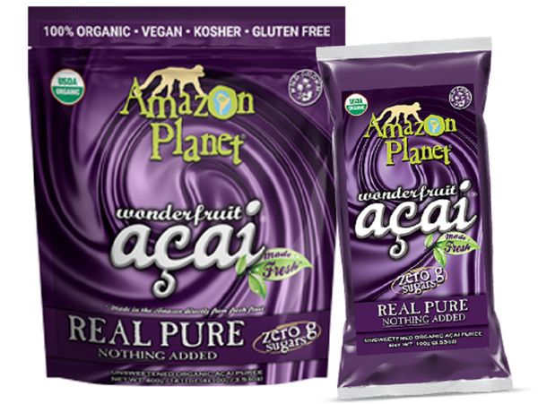 WONDER FRUIT ACAI: Acai Real Pure Org, 4 pk