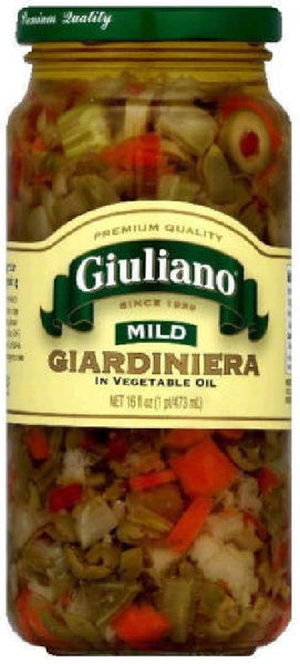 GIULIANO: Giuliano Giardiniera Mild in Oil, 16 oz