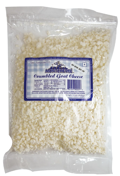 MONTCHEVRE: Crumbled Goat Cheese Zip Bag, 2 lb