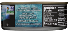 CROWN PRINCE NATURAL: Tongol Tuna in Spring Water No Salt Added, 5 oz