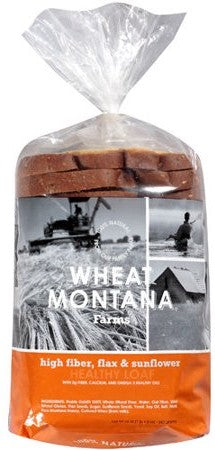 WHEAT MONTANA: High Fiber, Flax and Sunflower Healthy Loaf, 24 oz