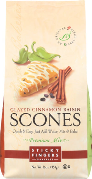 STICKY FINGERS: Glazed Cinnamon Raisin Scones, 16 oz