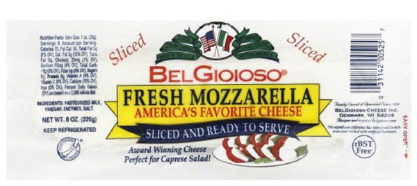 BELGIOIOSO: Fresh Mozarrela Cheese Sliced 8 oz