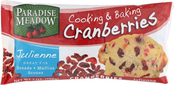 PARADISE MEADOW: Baking Cranberries Julienne Cut , 7 oz
