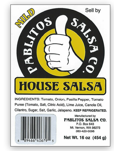 PABLITOS SALSA CO.: House Salsa Mild, 16 oz