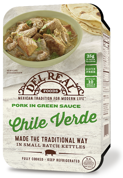 DEL REAL FOODS: Chile Verde Pork in Green Sauce, 15 oz
