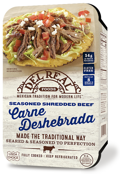 DEL REAL FOODS: Carne Deshebrada Seasoned Shredded Beef, 15 oz