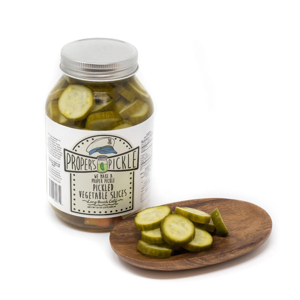 PROPERS PICKLE: Pickled Vegetable Slices, 32 oz