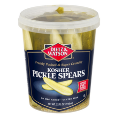 DIETZ AND WATSON: Kosher Pickle Spears, 32 oz