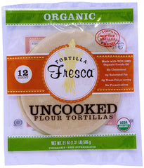 TORTILLA FRESCA: Organic Uncooked Flour Tortillas, 21 oz