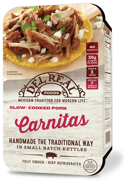 DEL REAL FOODS: Carnitas Slow-Cooked Pork, 15 oz