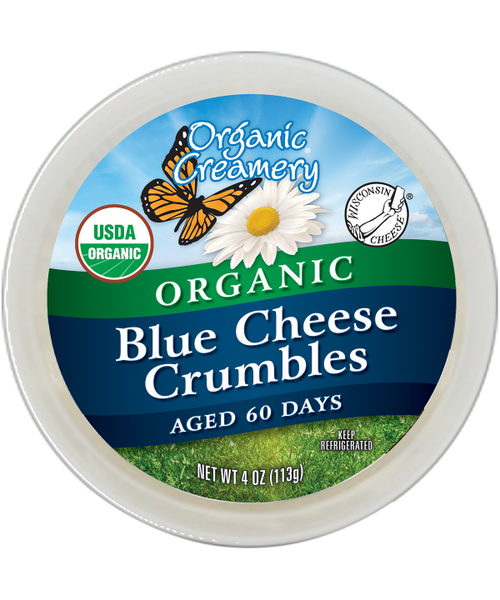 ORGANIC CREAMERY: Organic Blue Cheese Crumble, 4 oz