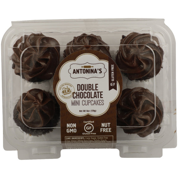 ANTONINAS: Gluten-Free Double Chocolate Mini Cupcakes, 6 oz