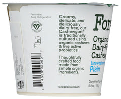 FORAGER: Organic Cashewgurt Unsweetened Plain, 5.30 oz