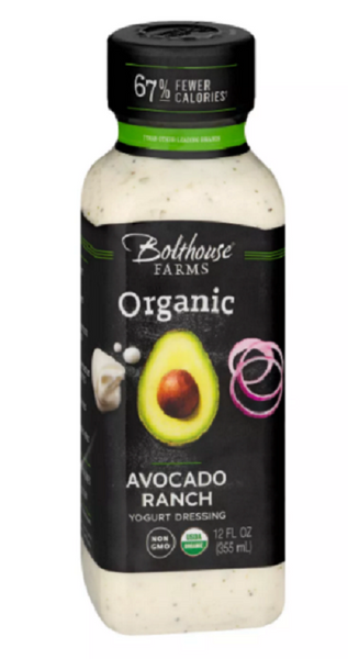 BOLTHOUSE FARMS: Organic Avocado Ranch Yogurt Dressing, 12 oz