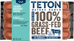 TETON WATERS RANCH: Cheddar Bratwurst Sausage, 10 oz