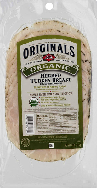 DIETZ AND WATSON: Herbed Pre-Sliced Turkey Breast, 4 oz