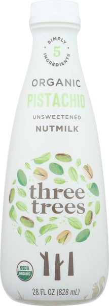 THREE TREES: Organic Unsweetened Pistachio Nutmilk, 28 oz