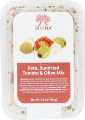 DIVINA: Feta, Sundried Tomato and Olive Mix, 4.90 oz