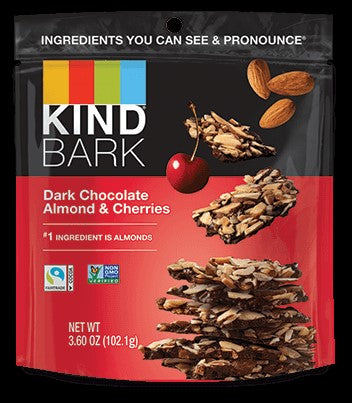 KIND BARK: Dark Chocolate Almond and Cherries, 3.60 oz