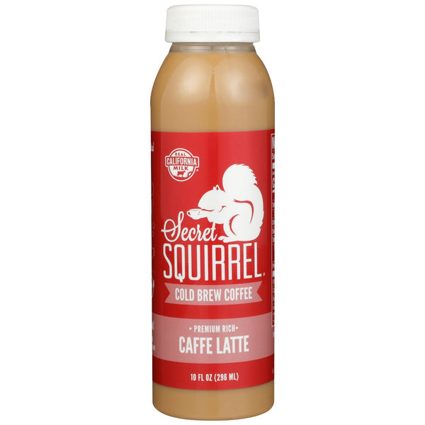 SECRET SQUIRREL: Cold Brew Coffee Caffe Latte, 10 oz