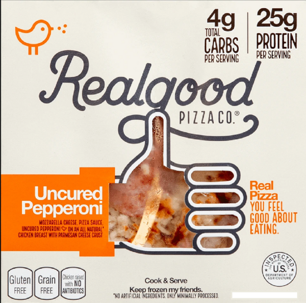 REAL GOOD FOODS CO.: Uncured Pepperoni Pizza, 8.50 oz