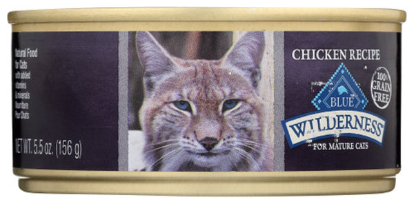 BLUE BUFFALO: Wilderness for Mature Cat Food Chicken Recipe, 5.50 oz