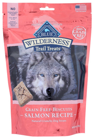 BLUE BUFFALO: Wilderness Trail Treats Dog Treat Salmon Biscuits, 10 oz