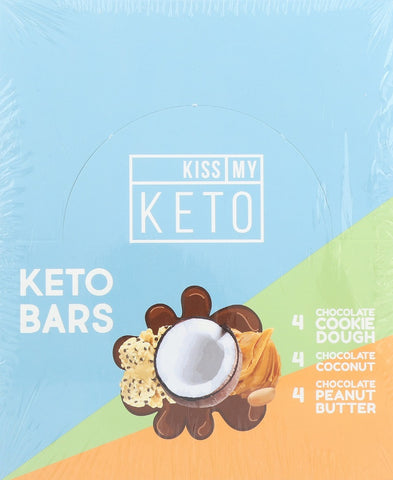 KISS MY KETO: Keto Bar Variety Pack 12 Pack, 21.16 oz