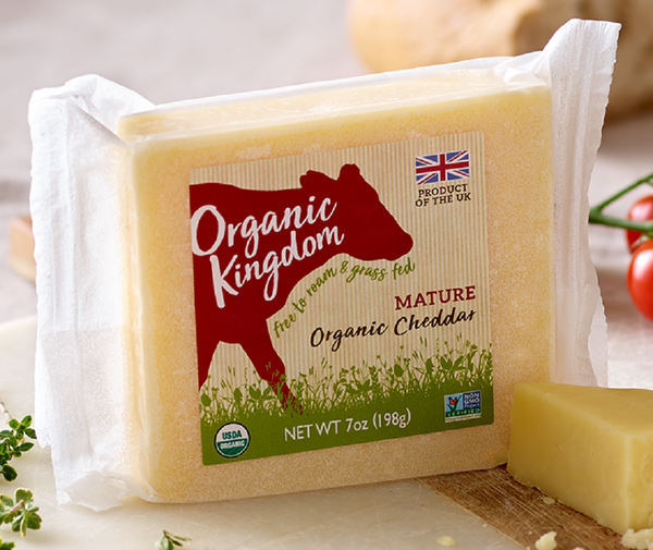 ORGANIC KINGDOM: Mature Organic Cheddar Cheese, 7 oz