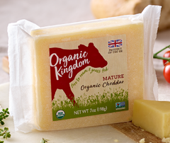 ORGANIC KINGDOM: Mature Organic Cheddar Cheese, 7 oz