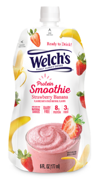 WELCH'S: Strawberry Banana Protein Smoothie, 6 oz