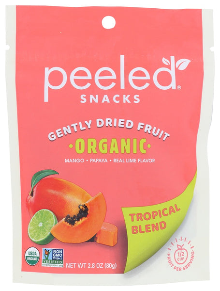 PEELED SNACKS: Dried Fruit Tropical Blend, 2.80 oz