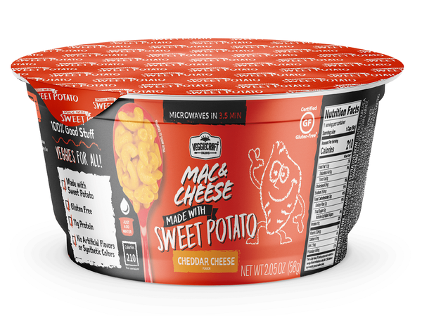 VEGGIECRAFT FARMS: Mac & Cheese Made with Sweet Potato Cup, 2.05 oz