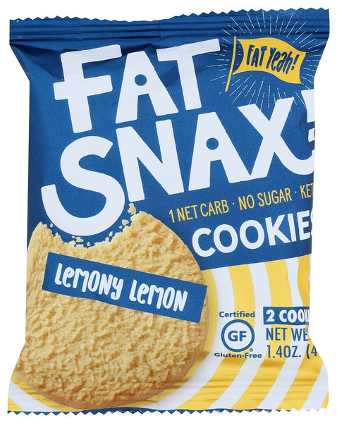 FAT SNAX: Lemony Lemon Cookies, 1.40 oz