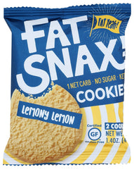 FAT SNAX: Lemony Lemon Cookies, 1.40 oz