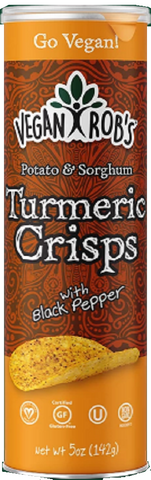 VEGAN ROB'S: Potato & Sorghum Turmeric Crisps, 5 oz