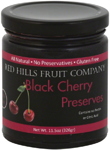 RED HILLS: Black Cherry Preserves, 11.5 oz