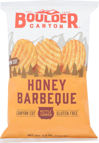 BOULDER CANYON: Kettle Cooked Honey Barbeque Potato Chips, 6.5 oz