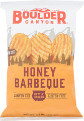 BOULDER CANYON: Kettle Cooked Honey Barbeque Potato Chips, 6.5 oz