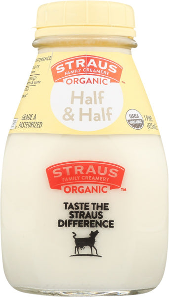 STRAUS: Organic Half and Half, 16 oz