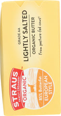 STRAUS: Organic Lightly Salted European Style Butter, 1 lb