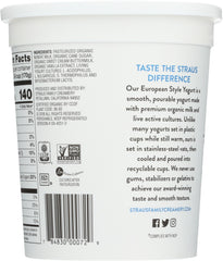 STRAUS: Organic Nonfat Vanilla European Style Yogurt, 32 oz