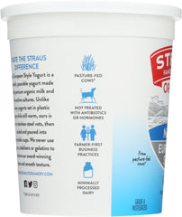 STRAUS: Organic Nonfat Vanilla European Style Yogurt, 32 oz