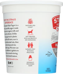 STRAUS: Organic Whole Vanilla European Style Yogurt, 32 oz