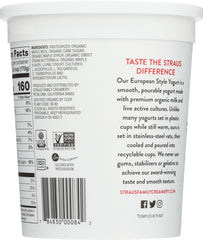 STRAUS: Organic Whole Milk Maple European Style Yogurt, 32 oz