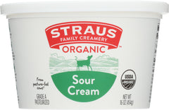 STRAUS: Organic Sour Cream, 16 oz