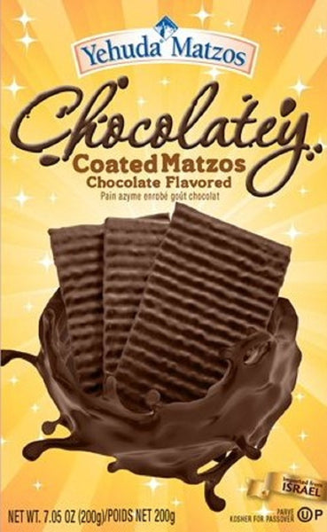 YEHUDA MATZOS: Chocolatey Coated Matzos Chocolate Flavor, 7 oz